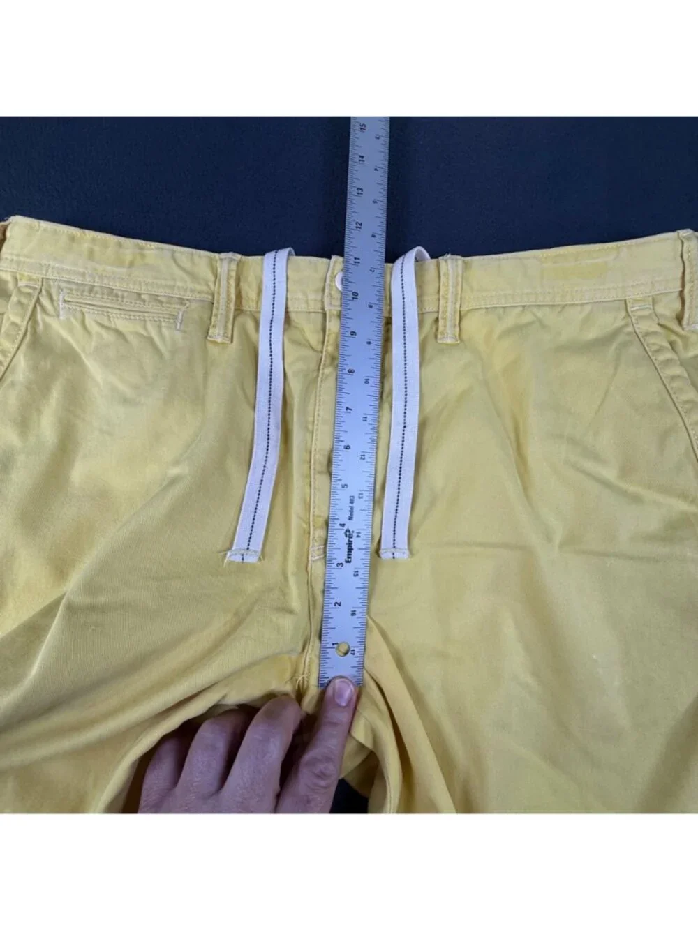 VTG Polo Ralph Lauren Mens 38 Relaxed Button/Drawstring Casual Yellow Short EUC